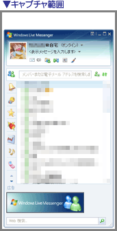 Windows Live Messengerのキャプチャ範囲
