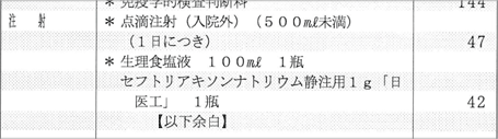 セフトリアキソンナトリウム静注用1g・生理食塩液100ml