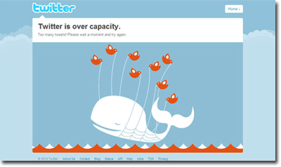 Twitter is over capacity. Too many tweets! Please wait a moment and try again.