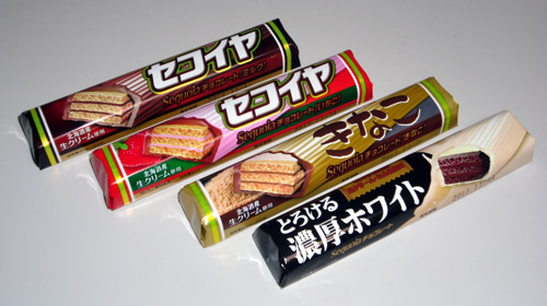 セコイヤチョコレート4種類（ミルク・いちご・きなこ・とろける濃厚ホワイト）