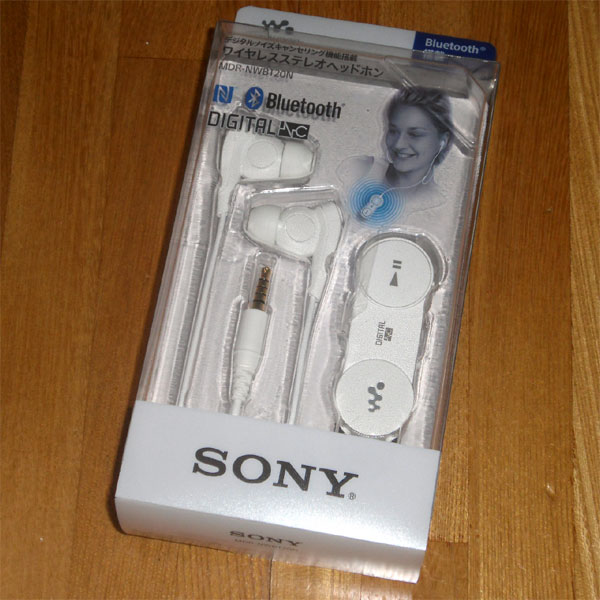 SONY製ノイズキャンセル・イヤホン[MDR-NWBT20N W]