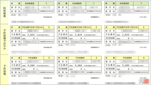 風疹抗体検査＋予防接種クーポン